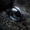Jewelry Retro Double-headed Snake Ring for Men and Women Open Lizard Index Finger Ring