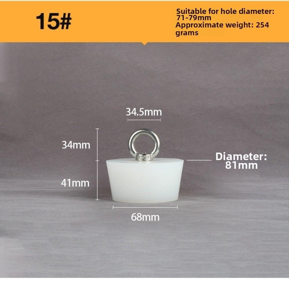 with Steel D Ring Conical Silicone Stopper Waterproof Sealing Plug Bung  Kitchen Sink