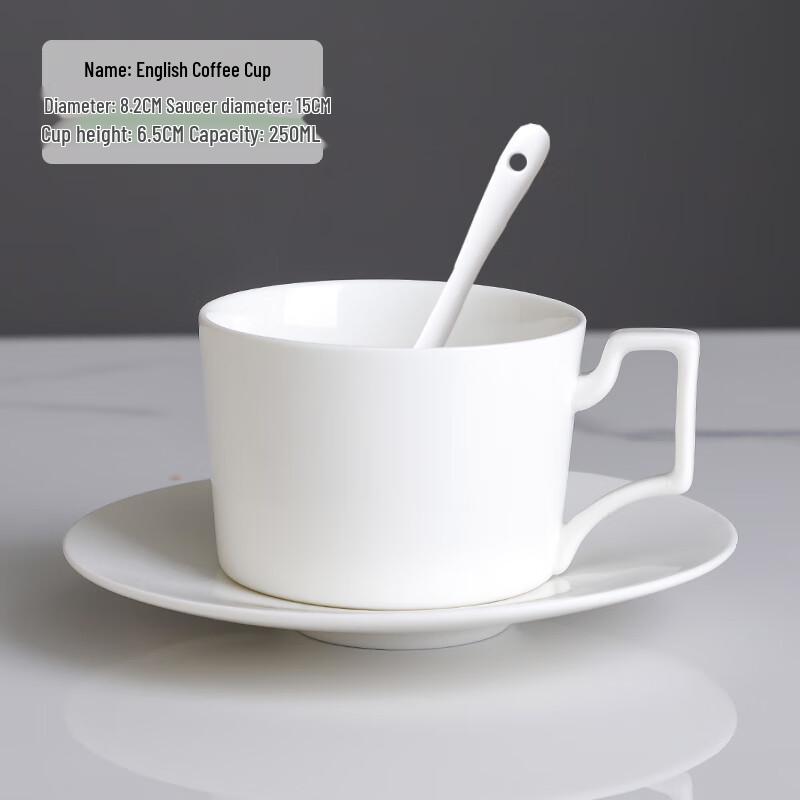 MOLUONA Gold Rim Ceramic Coffee Cup Set