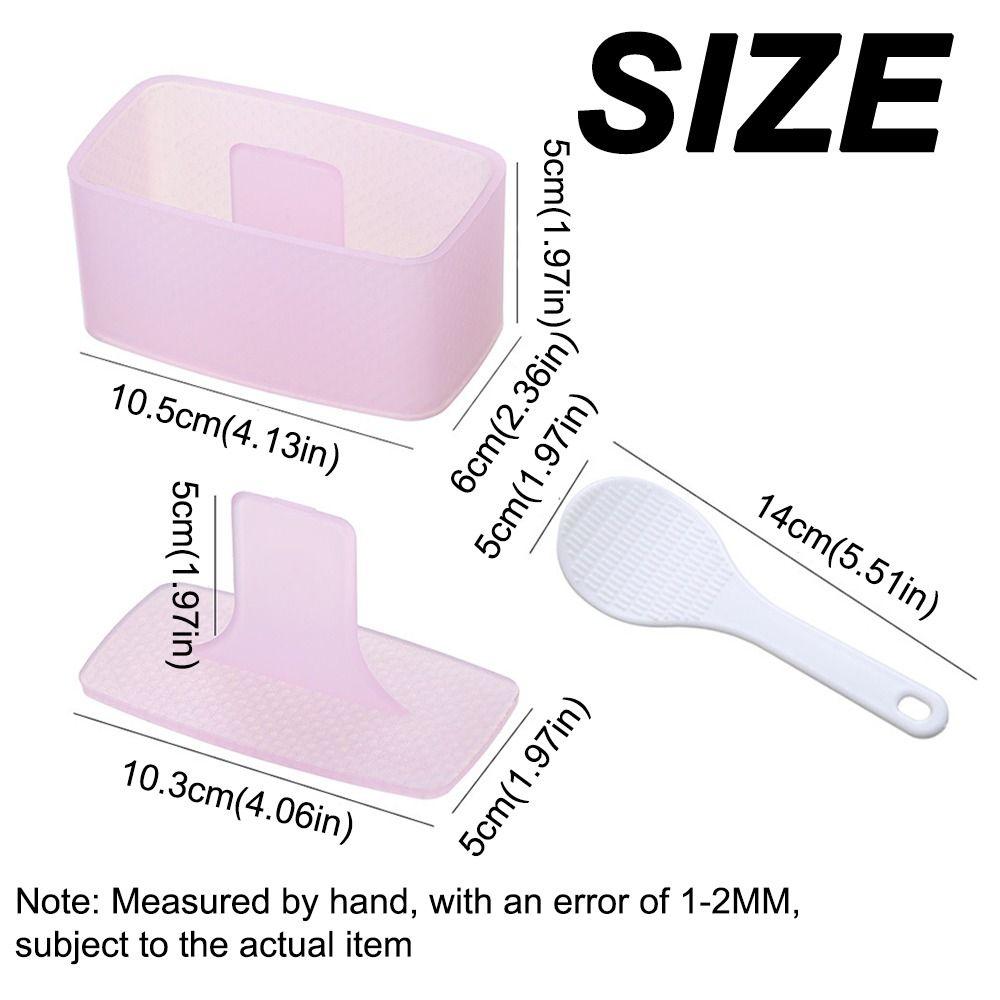 3Pcs Colorful Japanese Cuisine Onigiri Mold DIY Mini Sushi Maker Kit  Kitchen Utensil
