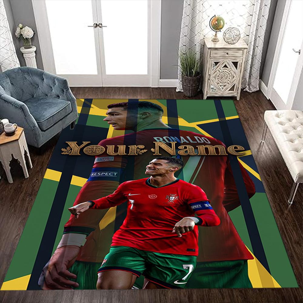 Cristiano Ronaldo (120) Customizable Name Floor Rug Office Rug Design for Decorate room Bedrooms Dining Room Study room Antislip Carpet