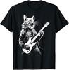 Unisexs Rock Cat Pattern Short Sleeve TShirts Funny 3D Guitar Cat Print Casual T Shirt Outdoor Unisex Unisex Y2k Tops Summer Clothing