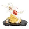 Seto Pottery Company 2026 Zodiac Figurine - Compact Horse Ornament - New Year's Decoration - Good Fortune - Gold-Painted Leaping Horse with Demon-Repe