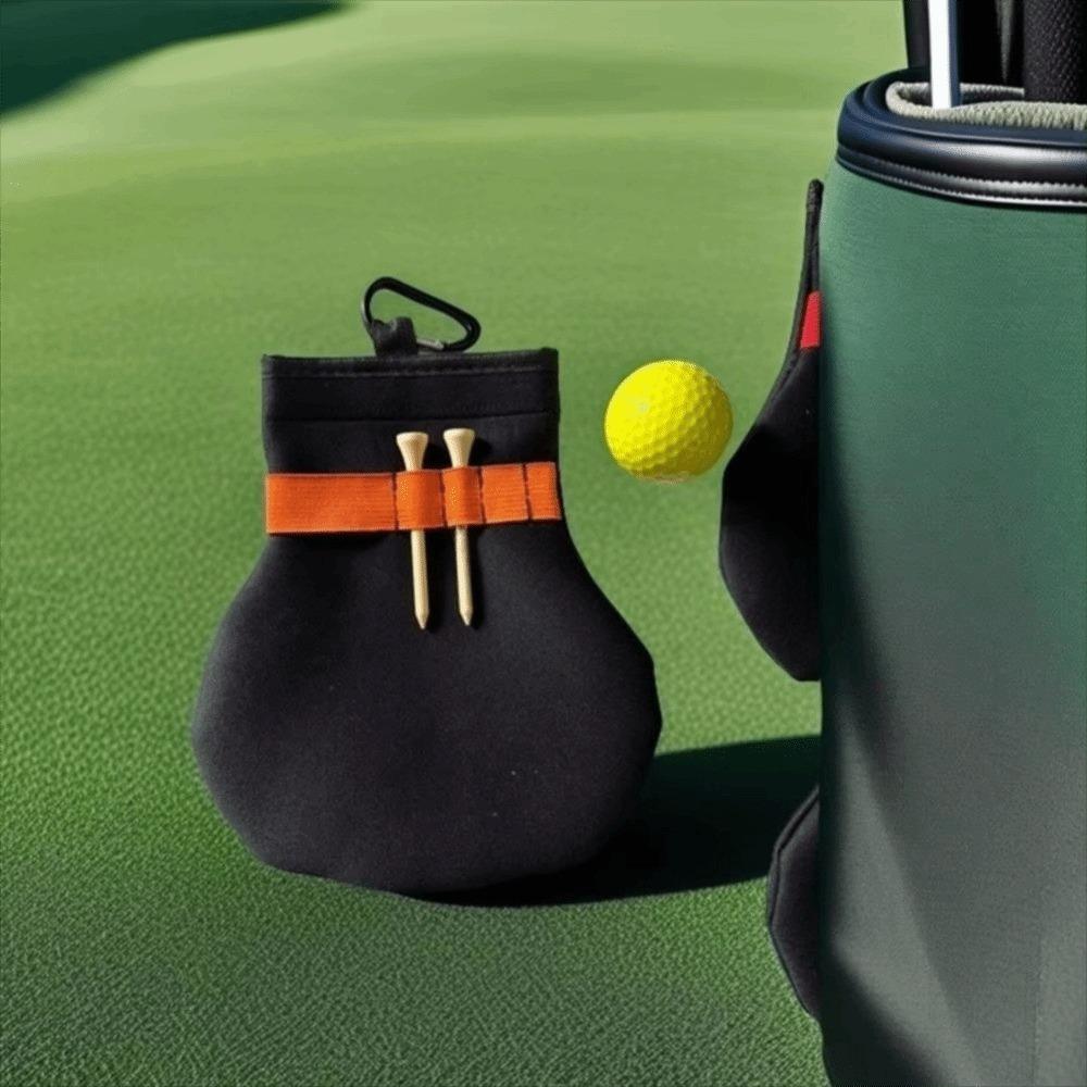 Carry Ball Bag Terylene Golf Ball Pouch Metal Clip Spacious Golf Ball Tee Holder Golf Accessories Golf Tournament
