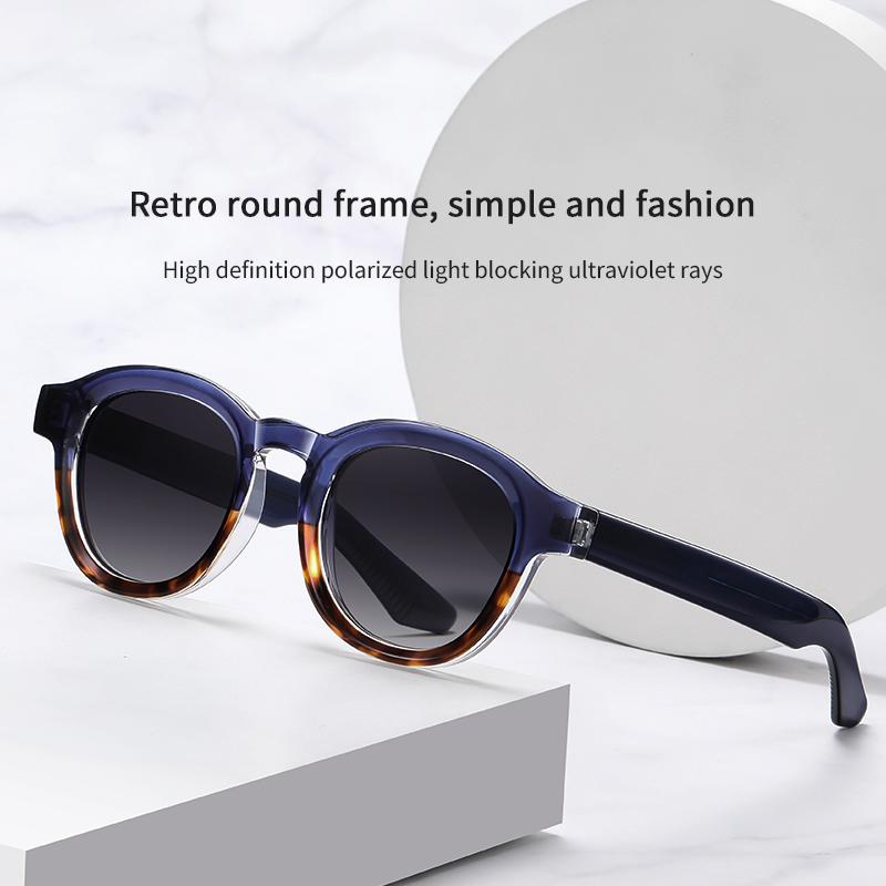1Pcs New European And American Board Polarized Sunglasses Neutral Retro Blue Light Glasses Round Board Sunglasses