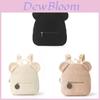 Plush Bear Eared Childrens Backpack With Embroidered Letters For Daily Use