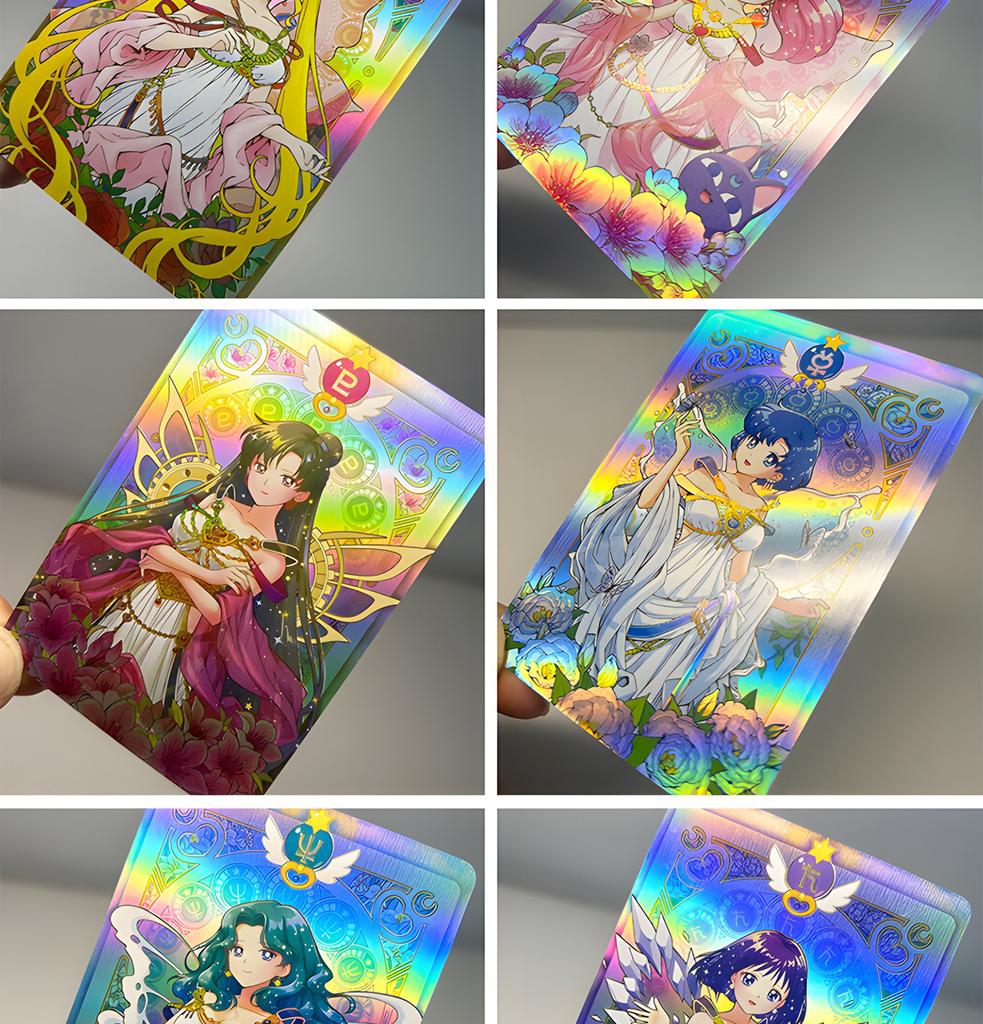 diy 10pcs/set Sailor Moon Tsukino Usagi Self Control Collect Signature Trading Flash Card Anime Cartoon Christmas Gift To10
