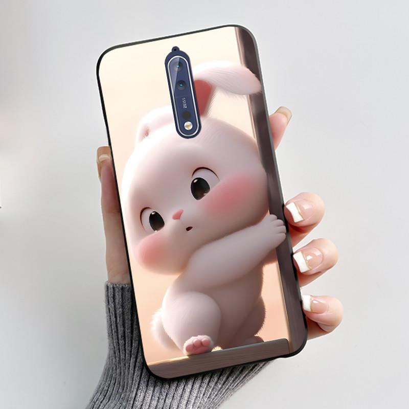Custodia Per Nokia 8 / Nokia 8 Sirocco Custodia per Telefono Estetica Moda Gatto Carino Nero Opaco Morbido TPU Silicone Copertura Protettiva Paraurti