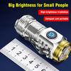 Portable Mini LED Flashlight Powerful 3*Wick Small Pocket Torch Rechargeable Strong Light Lantern Super Bright Cap Clip Lamp
