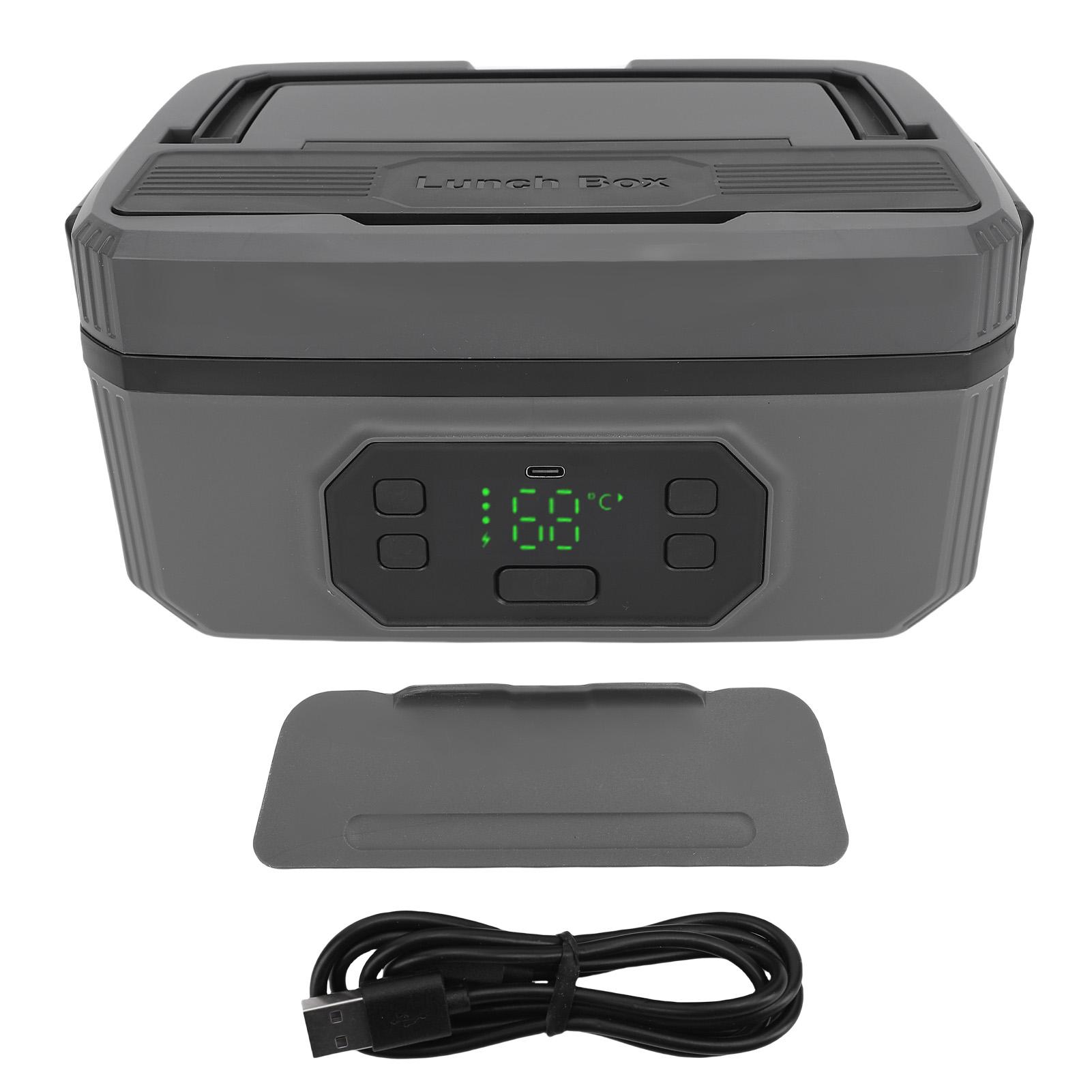 Konnwei Electric Lunch Box Rechargeable Cordless Large Capacity Fast Heating Portable Lunch Warmer 1200Ml (21000Mah Battery)