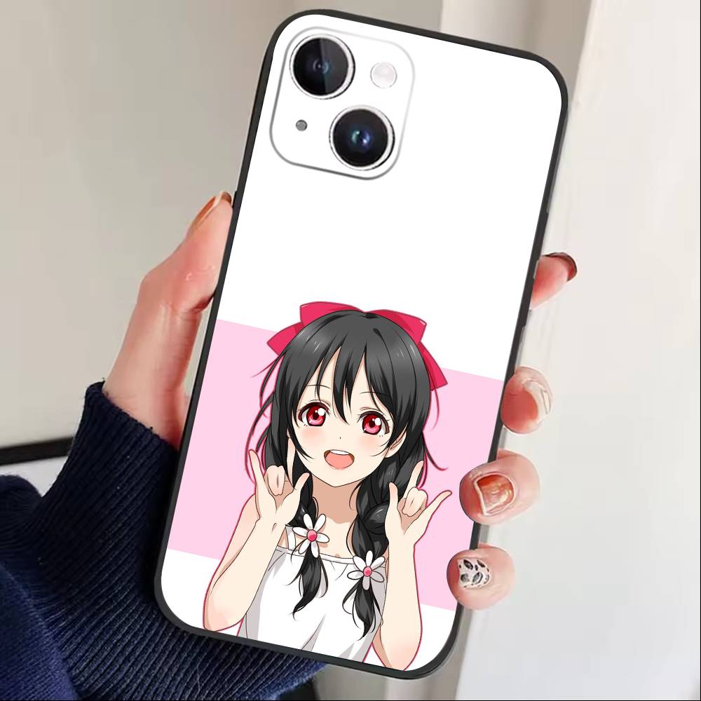 

Love Live-Yazawa Nico Phone Case For iPhone 17 16 15 14 13 12 Max Plus Silicone Black Cover iPhone11PROMAX