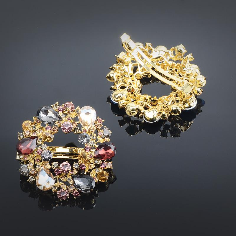 Korean Retro Rhinestone Bow Hair Clip - Women's Spring Ponytail Accessory