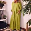 Women's cotton and linen loose dress