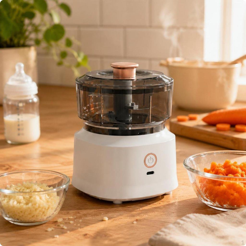 Mini Chopper Multifunctional Puree Blender Maker Cordless Electric Meat for Parents, Infants Green