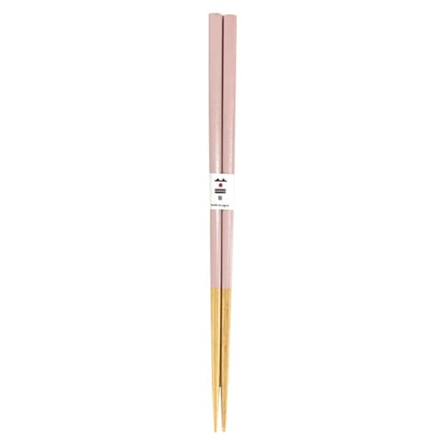 

Alphax Chopsticks, Made in Japan, Natural Wood, Dishwasher Safe, Pastel Pink Lacquer, 23cm