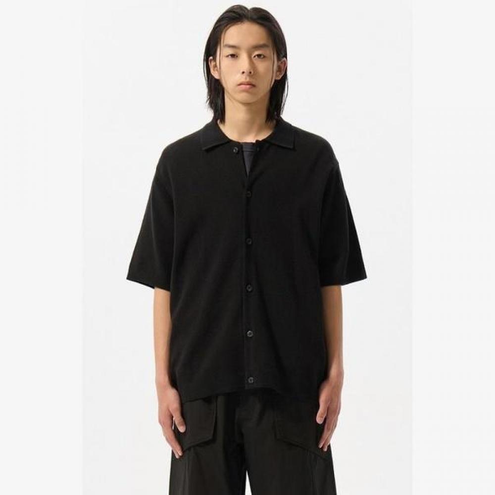 Customellow Black Soft Half Sleeve Cardigan Black Cwwam25311bkx Black/95