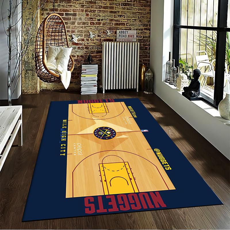 Denver Nuggets Basketball Court Suitable As a Non-slip Mat for the Living Room or Bedroom Sofa