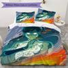 Korra Pattern Bedding,Quilt Set Quilt Cover Pillowcase Home Birthday Gift (1*duvet cover+2*pillowcase,without core)XSJT0917147