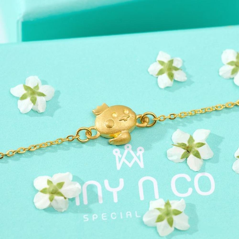 Tiny Co 24k Gold 1.875g Snake Crown Bracelet