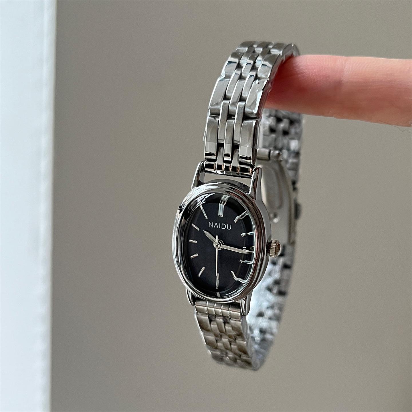 

NAIDU Женские повседневные часы класса люкс с овальным циферблатом и стрелочными метками - Стиль знаменитостей, Лидер продаж.