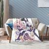 Shigure Minaduki and Fraise Nekopara Anime Blanket  Flannel Funny Soft Throw Blankets for Bed Sofa Autumn/Winter
