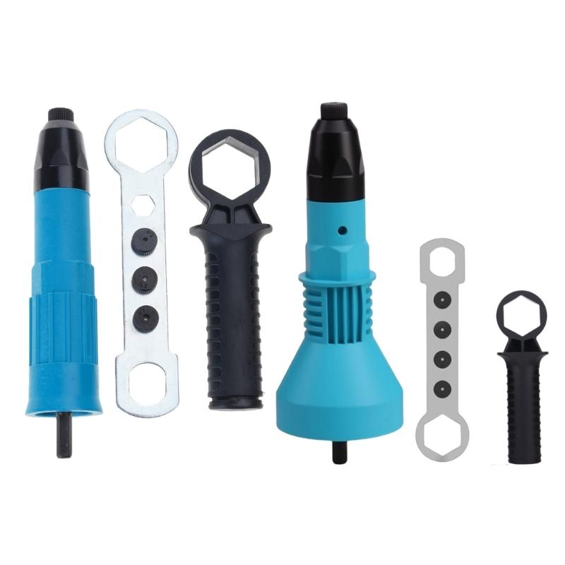3Pcs Rivet Guns Adapter Set Suitable for Ergonomic Grip for Industrial Applications High Strength Riveter Conversion