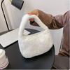 2026 Neue Damen Winter Schultertaschen Modische Weiche Plüsch Einfarbige Zebra Leopard Muster Unterarmtasche Koreanische Damen Handtaschen
