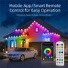 Waterproof RGB Lights App Remote Control LED Lights Remote Control String Lights  Party Decor