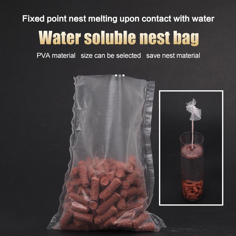 50 Pezzi Sacchetti PVA per la Pesca alla Carpa Scioglimento Rapido Sacchetto Ecologico Idrosolubile per Lancio Esca Attrezzatura Sacchetto Pesca alla Carpa