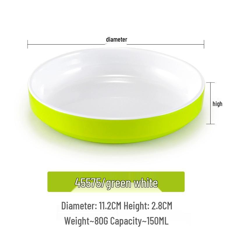 Small Melamine Bowl - Imitation Porcelain, Round Plastic Plate for Dipping Sauce or Snacks, Ideal for Commercial Use