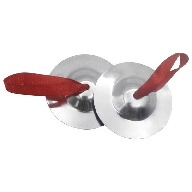 2 Stück Musikinstrumente Bauchtanz Messing Fingerbecken Naher Osten Percussion Becken Tanzen