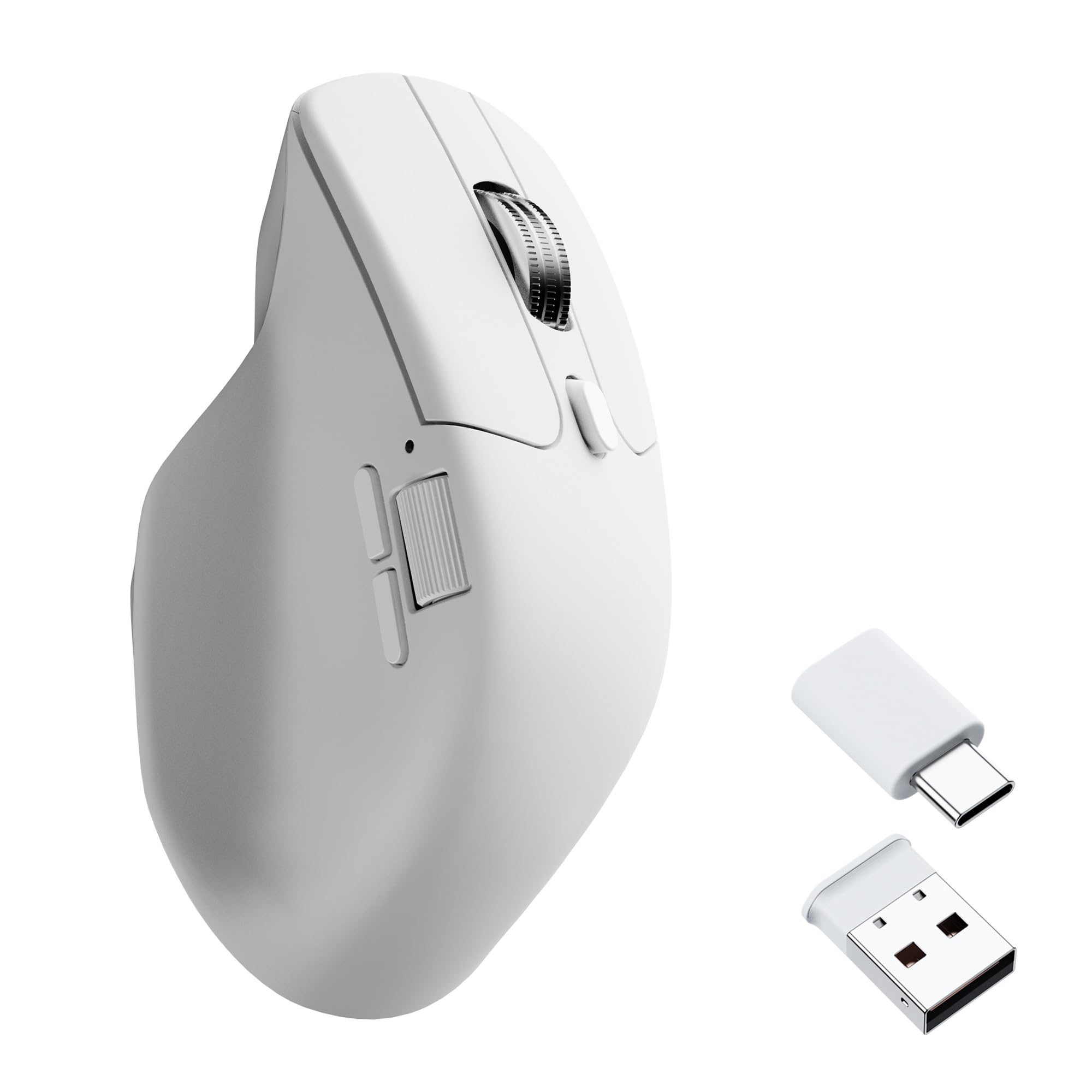 

Keychron M6 Wireless PixArt 3395 Programmable Side Scroll Up to Lightweight Ergonomic Design for and Linux White with Metal Mouse, 2.4 GHz/Bluetooth