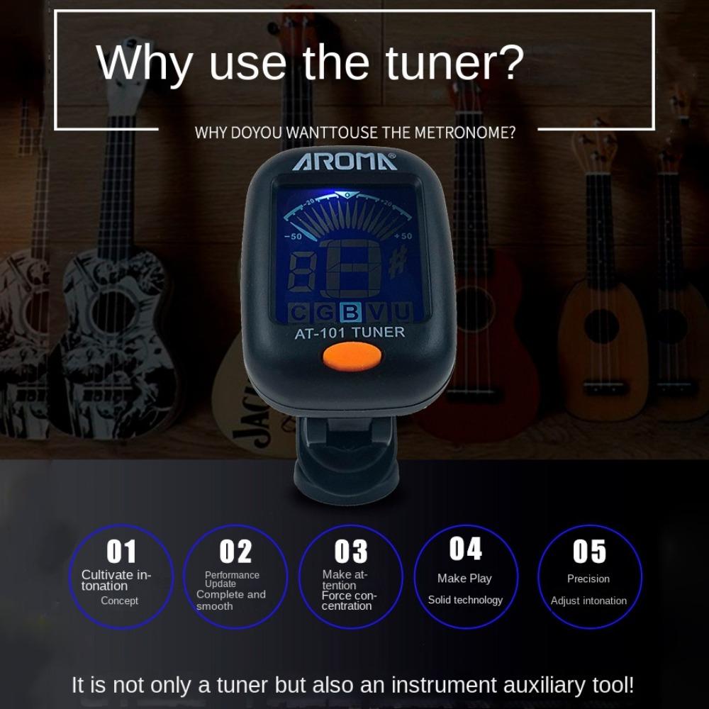 LCD Display Acoustic Guitar Tuner Chromatic Digital Guitar Tuner Electric Digital Tuner  Bass