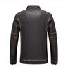 Men's Jacket Leather Motorcycle Leather Jacket Stand Collar New Jacket