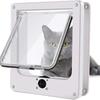 ABS Cat Flap Door with Security Lock 4 Ways Locking Dog Flap Door Self-Closing Pet Door  Balcony