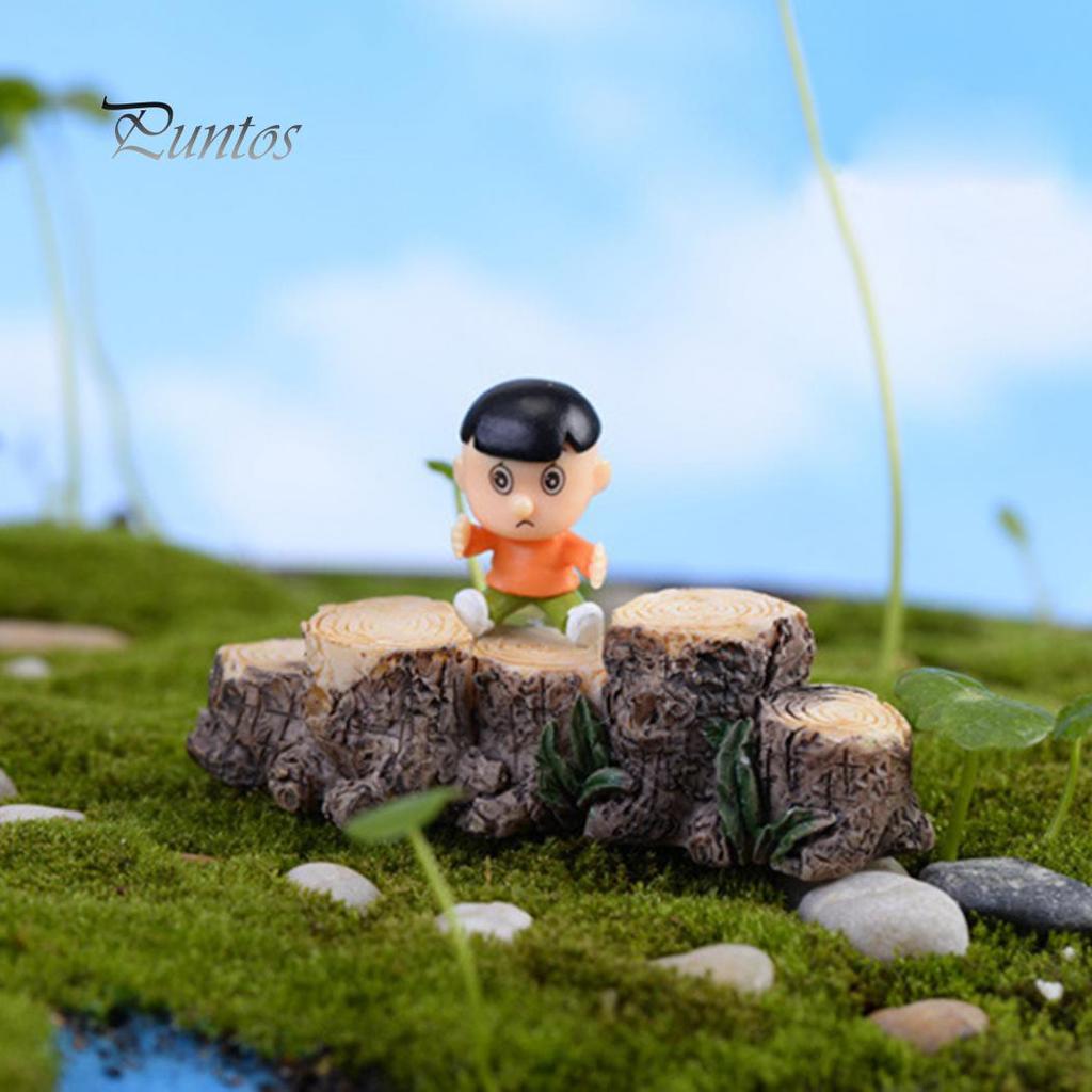 Miniature Resin Stump Micro Landscape Fairy Garden Mini Ornament Dollhouse Decor