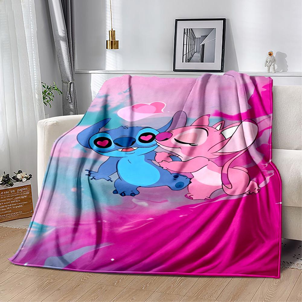 Stitch Angel Blanket Warmthful Decor Suitable for Couch Chair Seaside for All Occasions Playful Design Perfect Gift for Relatives and Friends