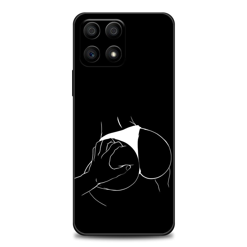 

Минималистичный чехол для телефона с рисунком сексуального любовника поцелуя для Honor 50 30 10 Lite 30i 20 20e 9A 9C 9X Pro 8X Nava 8i 9 Y60, мягкие чехлы Nova Y60