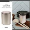 Household Tea Canister Practical Multi-Function Sealing Desktop Tinplate Container Storage Supply Tea Canister