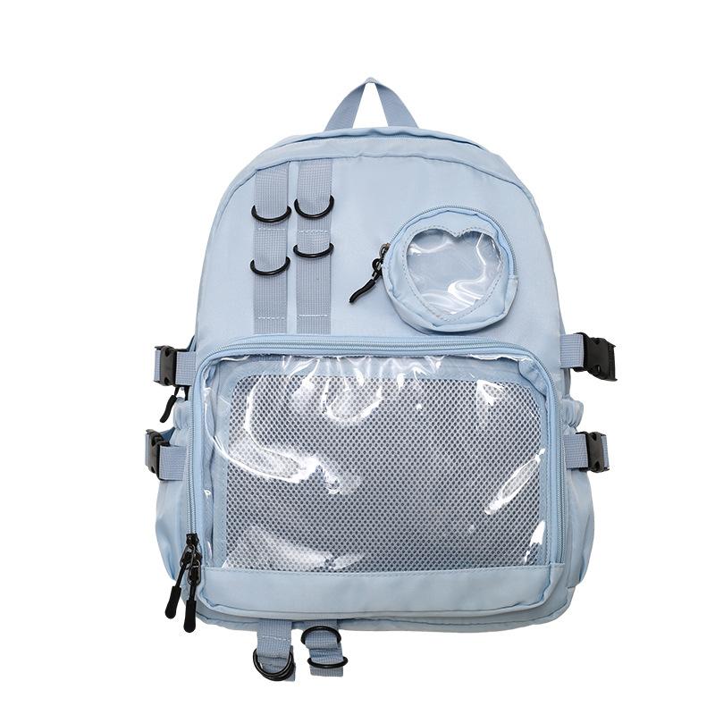 Schoolbag Japanese backpack transparent cute baby bag school bag female large capacity student backpack college style student schoolbag
