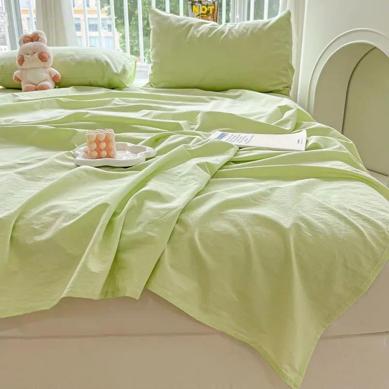 Bed Sheets Plaid Soft Washable Comfortable Adults Students Bedding Bedspread Protective Non-fade King Queen Size Cover Household