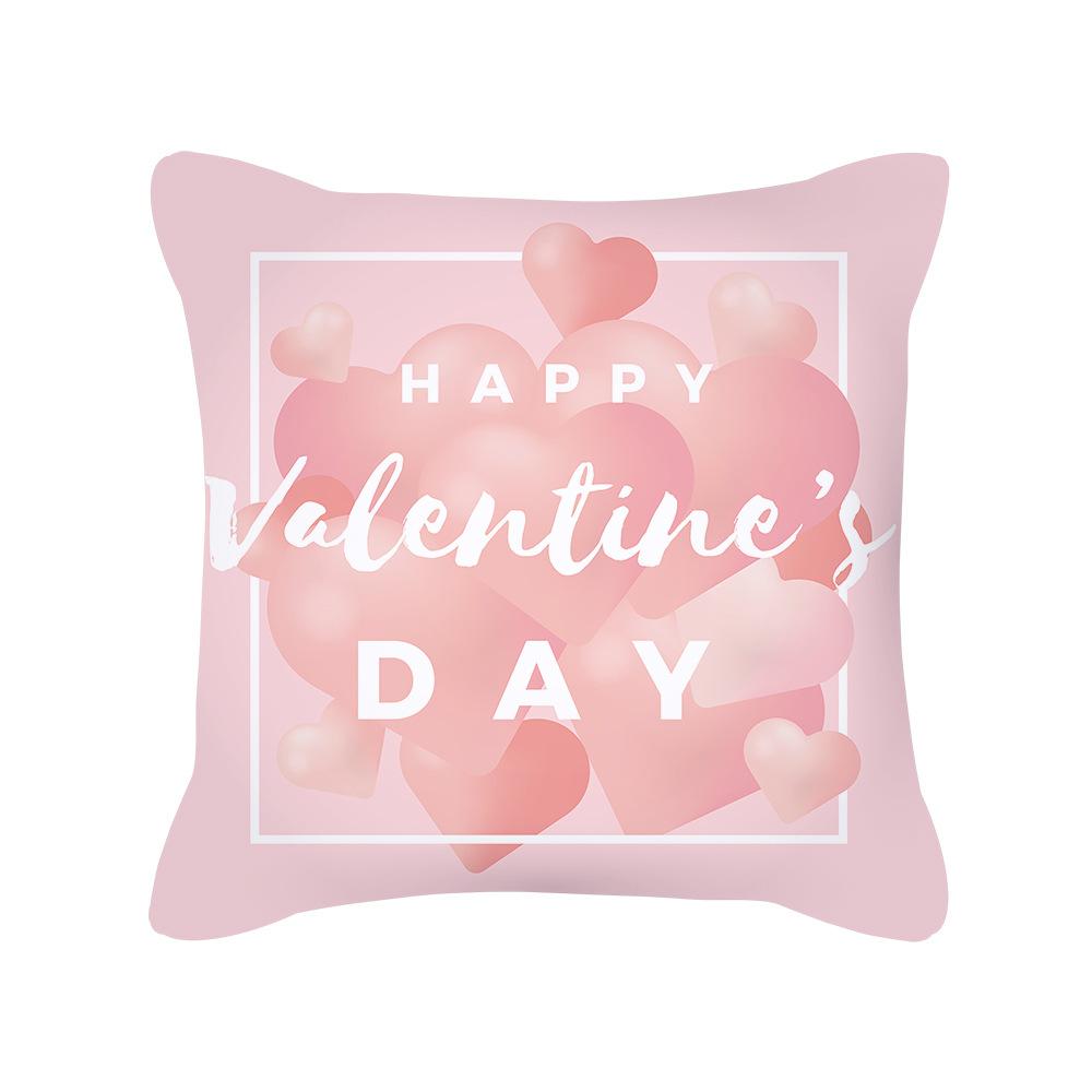 Nordic Pink Valentine's Day Gift Love Peach Skin Pillow New Home Soft Decoration