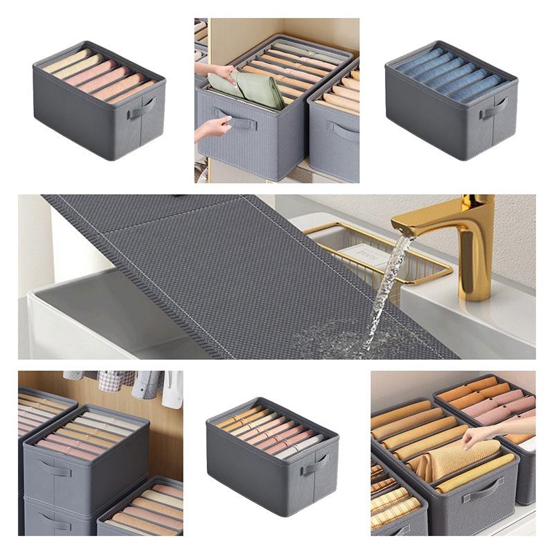 Multipurpose Non-woven Clothes Storage Box Gray Various Sizes