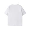 Unique White Women's T-Shirt-Short Sleeve Slim Casual Graphic T-Shirt, Blue Graffiti Style Print-BEEN DIFFERENT "Text with Two-Tone Blue Gradient.