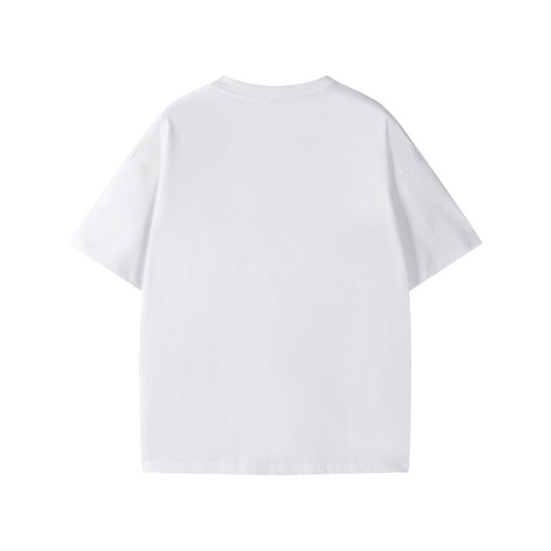 Unique White Women's T-Shirt-Short Sleeve Slim Casual Graphic T-Shirt, Blue Graffiti Style Print-BEEN DIFFERENT "Text with Two-Tone Blue Gradient.
