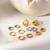 Geometric Stainless Steel Earrings For Women With Gold Plating Elegant Jewelry For Casual Wear