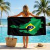 Brazil National Football Team Beach Towel Soft Microfiber Summer Towel Quick Dry Absorbent Towel for Beach Swimming Pool Travel