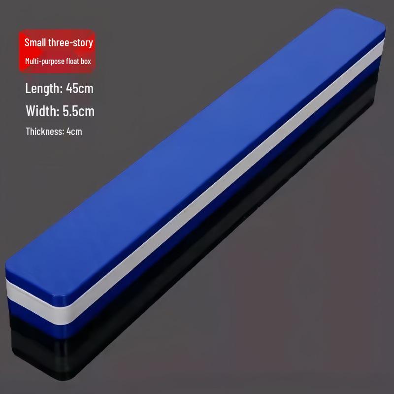 Multifunctional Double-layer Fishing Tackle Box: Leader, Float, and Pole Storage