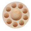 Round Wooden Essential Oil Display Stand 10 Slot Organizer Shelf Rack For Home Decor And Wellness Accessories