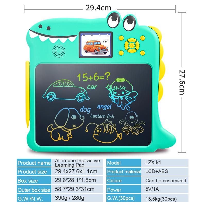 Smart Kids' LCD Writing Tablet: Pinyin & English Literacy Drawing Board for Early Learning